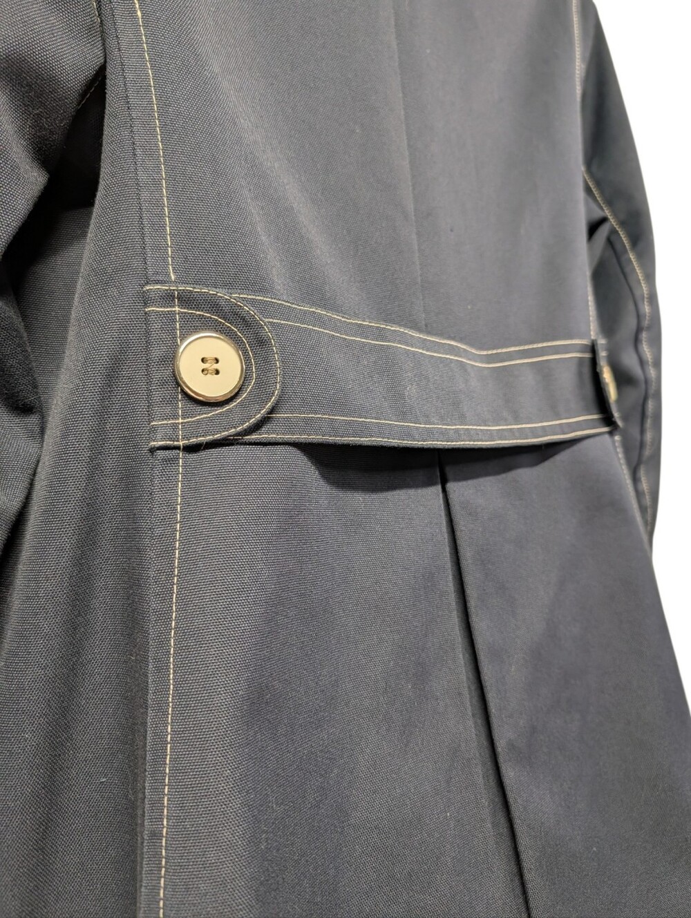 Misty Harbor Ltd. Navy Double-Breasted Trench Coat Lined Pockets Sz 7 Junior - Picture 6 of 13